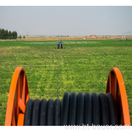 Automatic farm hose reel irrigation system boom model